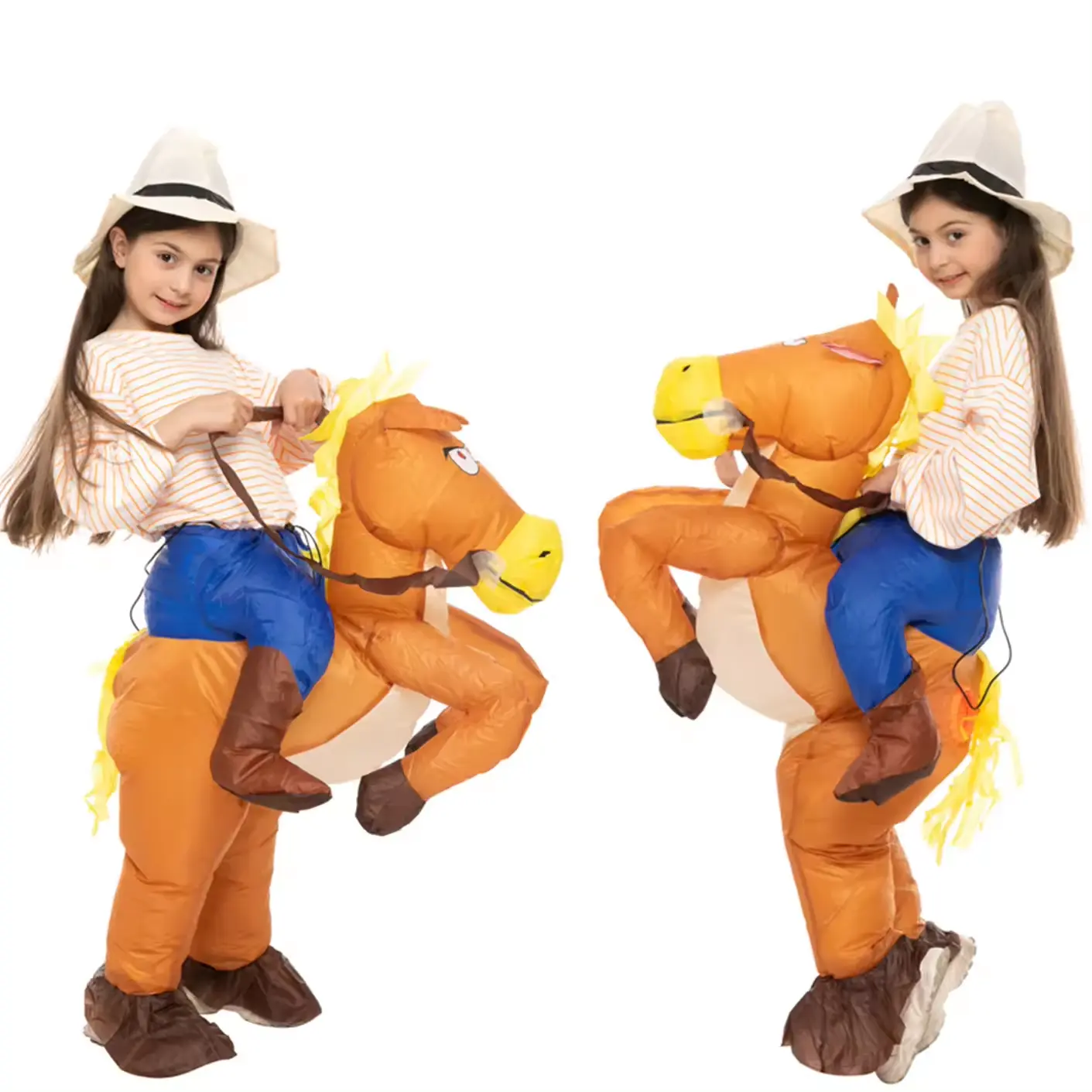 2023 di Halloween festa di natale divertente Costume da gonfiare Costume animale bambino bambino gonfiabile cavallo Costume di Halloween