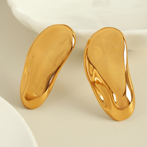 Fashion Stud <b>Earrings</b> Gold Heart Shaped Zinc Alloy Stainless Steel <b>Post</b> EH604 EH605 EH606 - Product Image 2