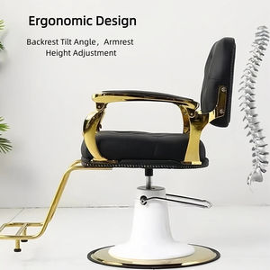 Cao cấp hiện đại thép không gỉ thương mại Cắt tóc Salon ghế với nâng xoay phân cho nam giới của tóc Cắt và cạo râu - Product Image 3