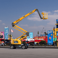 Plateforme de travail aérien articulée télescopique, capacité 10600 kg, hauteur maximale 18,4 m, portée 11,9 m, élévateur de personnel remorquable motorisé
