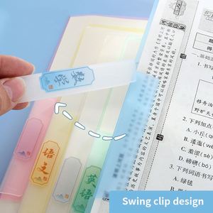 Large Capacity A3 Folding Rotating Side Open PP Rod <b>Clip</b> Folder Universal Test Paper Sorting Storage Organzied for Students - Product Image 5