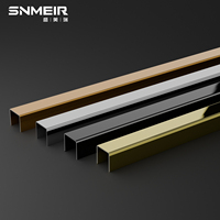 Foshan Senmry 304 profilés de transition de plancher en U en acier inoxydable lignes décoratives en métal pour la conception intérieure en laiton U