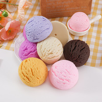 Boule de crème glacée artificielle en PVC, modèle de dessert, décoration de table, accessoire photo