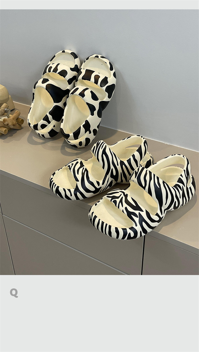 EVA Slippers Sandals Women Summer Cute Cartoon Cow Sandals Shoes Girls