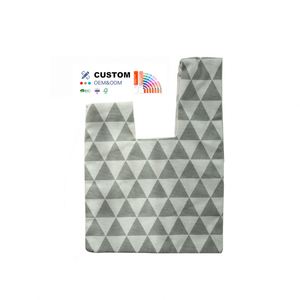 Bolso de Mano Personalizado de Algodón y Cáñamo con Diseño Geométrico, Bolso de Mano de Algodón Portátil para Mujer, para Compras y Uso Diario - Product Image 1