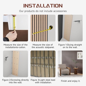 Pannello acustico moderno a doghe <span class=keywords><strong>in</strong></span> <span class=keywords><strong>legno</strong></span> impiallacciatura di noce scuro MDF Slat Akupanels <span class=keywords><strong>pannelli</strong></span> acustici per Home Office Studio Hotel - Product Image 6