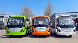 Alta calidad nueva energía Solar 72V 7.5Kw 14 plazas Mini autobús turístico vehículo eléctrico Golf 23 pasajeros área escénica carro - Product Image 2