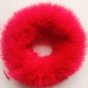 <b>Red</b> Woolen Terry Cloth Hair Tie With Tassel For Children New Year Occasion - Product Image 5