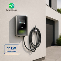 Estación de Carga para Vehículos Eléctricos en Zonas de Servicio de Carreteras, Wallbox de 11KW AC, Tipo 2, OCPP, RFID, WiFi, CE, Pantalla LCD, Nueva, WrightCharge