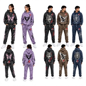 Chándal Unisex Sólido con Capucha, Estilo Urbano, Transpirable, Ligero, de Algodón Sublimado, para Invierno, con Bolsillos Laterales - Product Image 6