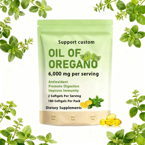 Fábrica Atacado Óleo de Orégano Softgel Antioxidante Suplemento Extrato Vegetal 6000 mg 180 300 Óleo de Orégano Softgel - Product Image 1