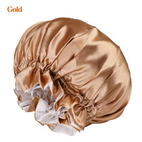 Bonnet de Douche Personnalisé avec Logo Coloré pour le Bain, la Coiffure et la Beauté – Bonnets en Satin Double Couche à Volants et Cordon Ajustable