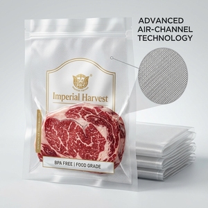 Bolsa de Vacío Personalizada YOUYI de Nailon y PE Transparente para Carne, Pescado, Mariscos, Almacenamiento de Alimentos al Vacío, Embalaje de Grado Alimenticio Libre de BPA - Product Image 4