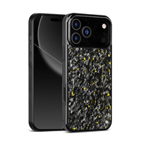 Coques de Téléphone Personnalisées 2026 en Carbone Forgé Noir Brillant pour iPhone 17 Pro Max 17 Pro 17 Air
