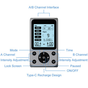 32 chế độ <span class=keywords><strong>EMS</strong></span> Máy massage Chất lượng cao 2 kênh hàng chục <span class=keywords><strong>EMS</strong></span> 7000 massage hàng chục Máy Pain Relief Đơn vị điều trị thiết bị - Product Image 5