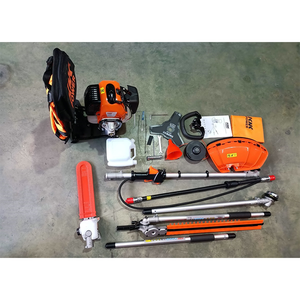 51.7CC MULTI-SYSTEM 4 in 1 Gas Brushcutter Hedge Trimmer Chain Saw <strong>Pruner</strong> Loop Handle Petrol BG520A Easy to Detach Design - Product Image 2