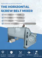 Mélangeur horizontal à vis en U pour poudre sèche et humide 5,5KW-110KW