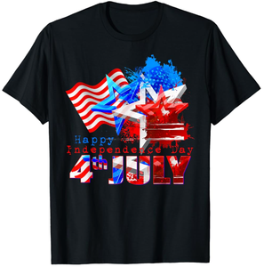 Phổ biến nhất cotton T-Shirt cho nam giới phong cách thứ tư của July in tùy chỉnh T-Shirts Đen t Áo sơ mi thứ tư của July trang phục giá rẻ - Product Image 1