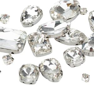 Paquete de 130 piezas <span class=keywords><strong>fondo</strong></span> blanco garra de Cristal Diamantes de imitación cosidos a mano DIY accesorios de ropa para boda suministros promocionales para fiestas - Product Image 5