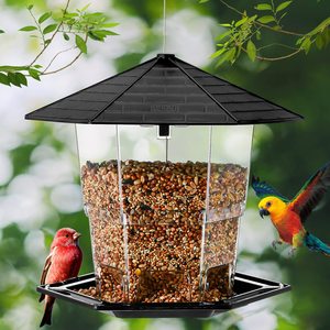 Mangeoires rétractables Petdom pour oiseaux, à suspendre en extérieur, avec fonction de distribution de graines sauvages, pour la décoration de jardin et de cour - Product Image 2