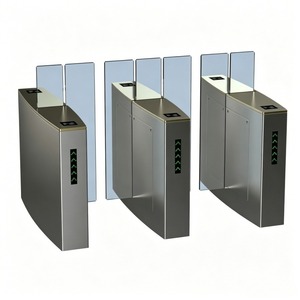 Torniquete de Barrera Abatible JSD 304 de Acero Inoxidable Cepillado con Motor DC para Control de Acceso en Edificios de Oficinas - Product Image 1