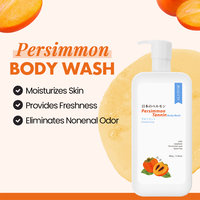 Gel douche pour le corps, nettoyant doux, désodorisant et purifiant, à base de tanin de kaki naturel, végétalien et écologique, pour personnes âgées, marque privée