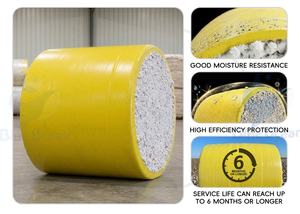 Película de embalaje de plástico para ensilaje y pacas de algodón, para cosechadoras Picker 7760 / CP690, de colores, de gran venta - Product Image 5