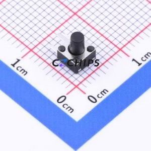 TS-KG09VA-AT60F Tactile Switch Through hole Component (THT) Switch Single Pole Single Throw Round Button 2.5N Right Angle Insert - Product Image 1