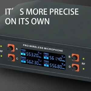 Professional VHF Wireless Conference <b>Microphone</b> Handheld Dynamic with Noise Cancelling Portable Plastic for Karaoke DJ Use - Product Image 4