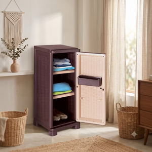 Stackable Foldable <b>Storage</b> Container <b>Plastic</b> Organizer with Rattan Pattern <b>Drawer</b> for Closet Bedroom Home Use - Product Image 6