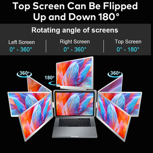 Nouveau modèle 2025 Fopo Écran externe <span class=keywords><strong>4</strong></span> LCD Moniteur <span class=keywords><strong>portable</strong></span> pliable avec pilote 1 câble Écran LCD FHD 15,6 pouces - Product Image 3