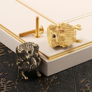 Tiradores de latón con cabeza de dragón estilo chino, tiradores de puerta de cobre macizo Rey Dragón, ganchos de <span class=keywords><strong>pared</strong></span> decorativos para armario y hogar - Product Image 5