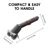 Brosse électrique de nettoyage pour barbecue, sans poils, moteur 11W, rechargeable sans fil 2600mAh, autonomie 90 min avec grattoir