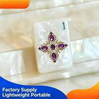 Nouveau 2026 – Ensemble portable de Mahjong américain 160/166 pièces en acrylique nacré, jeu de Mahjong Ohmy, best-seller