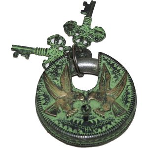 PARIJAT HANDICRAFT Fully Functional Security Locks Beautifully Eagle Engraved Brass Door <b>Padlock</b> with 2 Keys Metal Material - Product Image 4