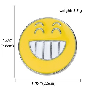 Personalizada de dibujos animados creativo lindo divertido amarillo cara ovalada expresión insignia Ropa Decoración <span class=keywords><strong>Hotel</strong></span> personal niños bebé Pin <span class=keywords><strong>broche</strong></span> - Product Image 6