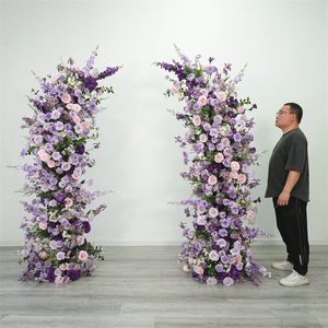 Arche de mariage artificielle en soie, fleurs de rose violettes 5D, arrangement floral, décoration de Noël, vente chaude - Product Image 1
