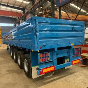 Semi-remorque <span class=keywords><strong>de</strong></span> transport <span class=keywords><strong>de</strong></span> marchandises avec parois latérales rabattables dotées <span class=keywords><strong>de</strong></span> rails et <span class=keywords><strong>de</strong></span> panneaux latéraux. - Product Image 3
