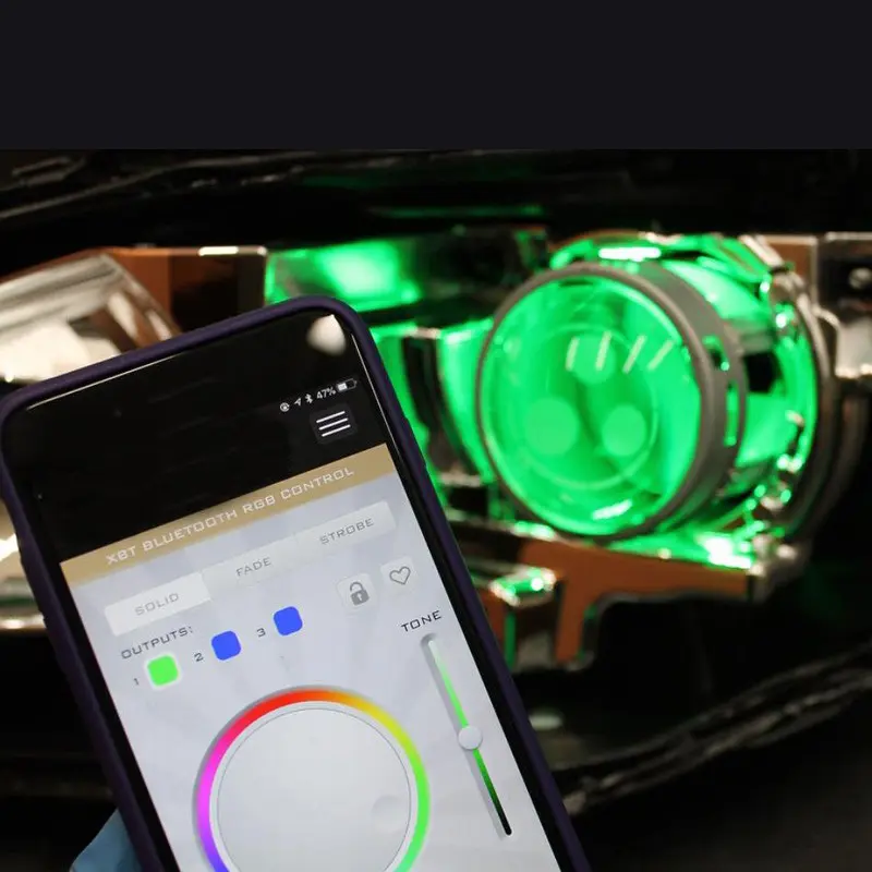 Projetor retrofit RGB LED Demônio Olho Halo Ring Kit Para HID Projetor Luzes Lente