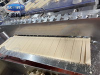 Ligne de four à gaufrettes automatique pour petites entreprises avec machine à enrober le chocolat, machine à gaufrettes au chocolat