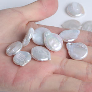 Perles d'eau douce baroques naturelles de 17 à 19 mm, bouton de perle, queue de perle, perles blanches en vrac pour accessoires de bijoux DIY - Product Image 4