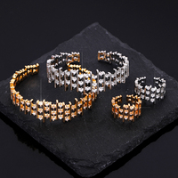 Bracelet en zircon de luxe haut de gamme avec anneau, design de niche, polyvalent, inaltérable, accessoires pour le quotidien et les rendez-vous