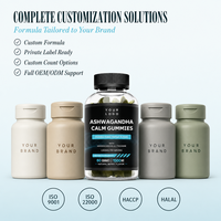 Gommes à mâcher Ashwagandha L-Théanine Formule personnalisée 1500mg 60 unités