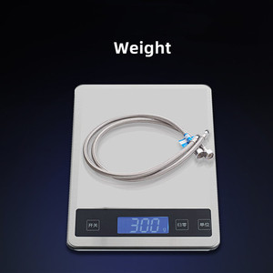 Tubo doccia G1/2 * M10 * 1 60CM 304 tubo intrecciato in acciaio inox rubinetto da cucina tubi idraulici flessibili - Product Image 6