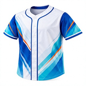 Camiseta de Béisbol Suave Sublimada con Botones, Uniforme Deportivo Ligero y Transpirable para Hombre y Mujer, Ropa de Equipo al por Mayor para Entrenamiento - Product Image 3