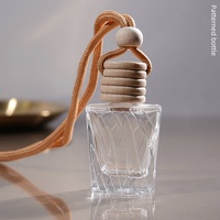 Bouteilles de diffuseur de parfum pour voiture en verre vides, mini flacons pendentifs, logo personnalisé, bouchon en liège, écologiques, désodorisant de voiture suspendu