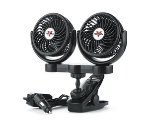 Tragbarer Mini-Auto-Twin-Kühlventilator für hintere Hälfte für Auto Doppelkopfventilator 12 V 24 V Auto-Elektro-Kühlventilator