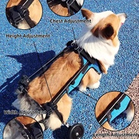Fauteuil roulant réglable pour animaux de compagnie Petits chiens Chats Réhabilitation Aide à la marche Chariot Cyclomoteur Chien Mobilité Scooter