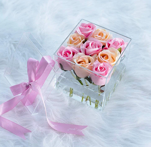 Caja Rectangular de Acrílico para Arreglos Florales, Caja de Regalo de Alta Calidad, Empaque para Rosas, Transparente, de Lujo, Plástico, OEM - Product Image 6