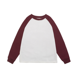 T-shirt à manches longues pour homme, coupe ample, logo personnalisé, écologique, respirant, de haute qualité, bicolore, à manches raglan - Product Image 5